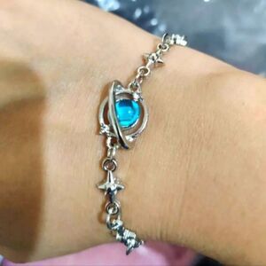 Vintage Galaxy Blue Planet Chain bracelet